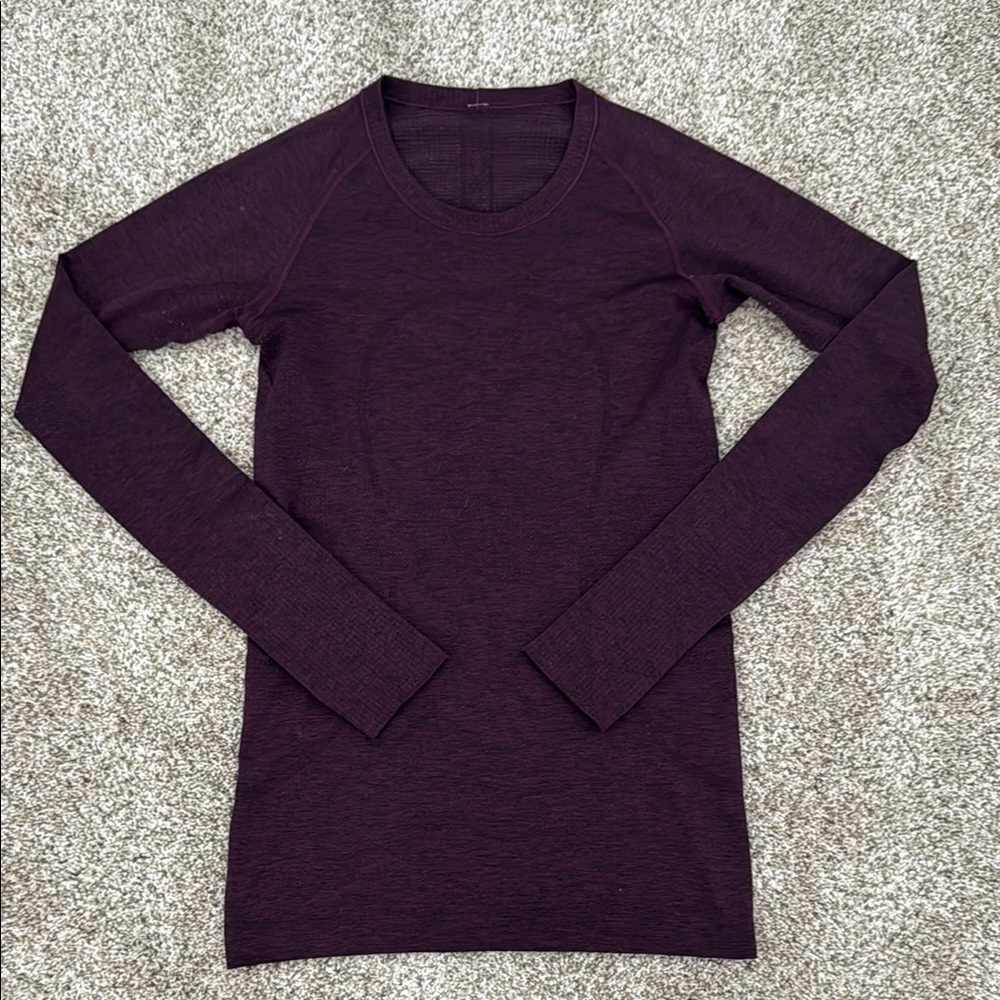 Lululemon Athletica Purple Long Sleeved Swiftly Tech Hip Length